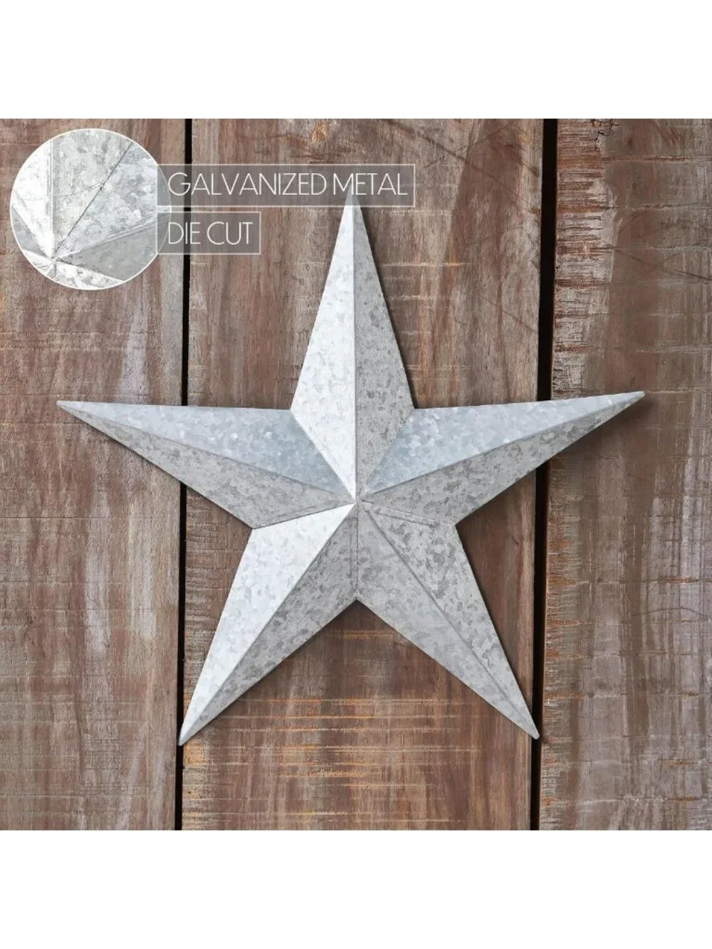 Patriotic Metal Star Wall Decor - 12x12 Galvanized Hanging for Independence Day